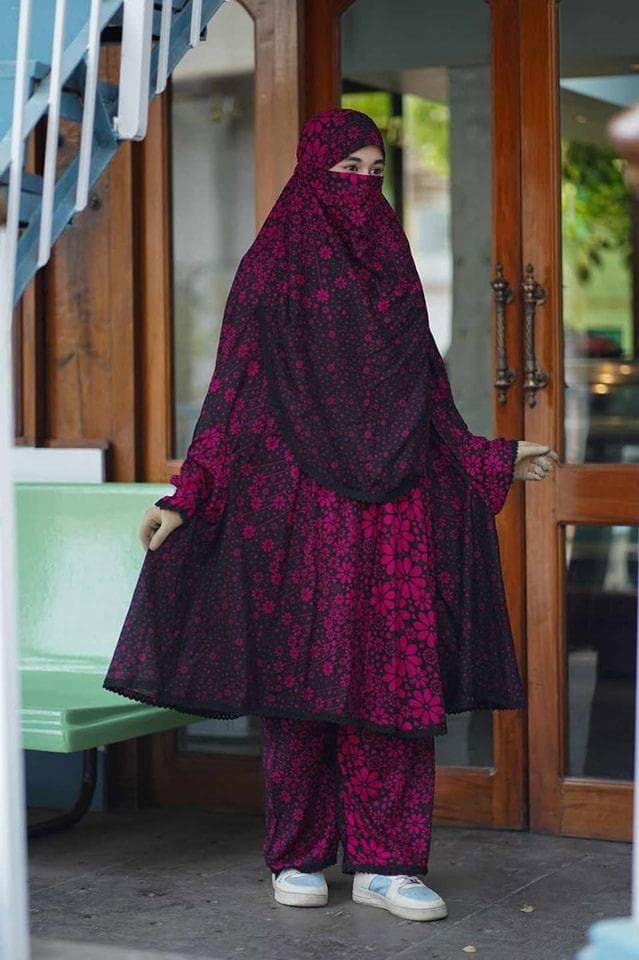 Stylish Premium Ready-to-Wear Khimar-Palazzo Set | 019