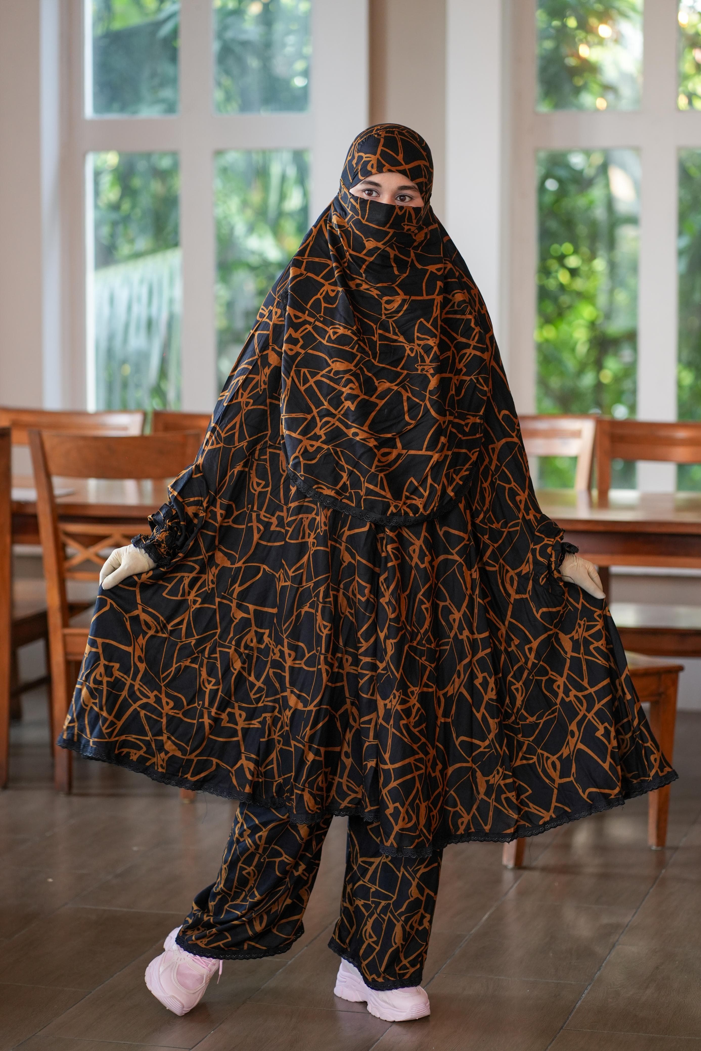 Stylish Premium Ready-to-Wear Khimar-Palazzo Set | 015