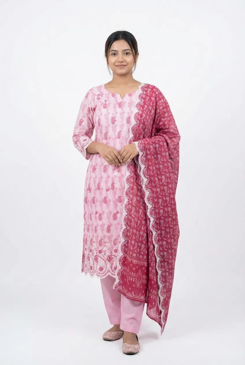 Pakistani Tawakkal Fabrics inspired Premium Embroidered Three piece 02